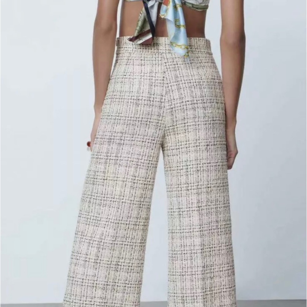 Zara Buttoned Culottes cropped pants - Picture 5 of 7